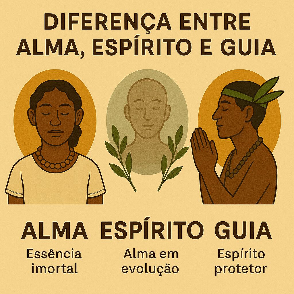 Diferença entre alma, espírito e guia