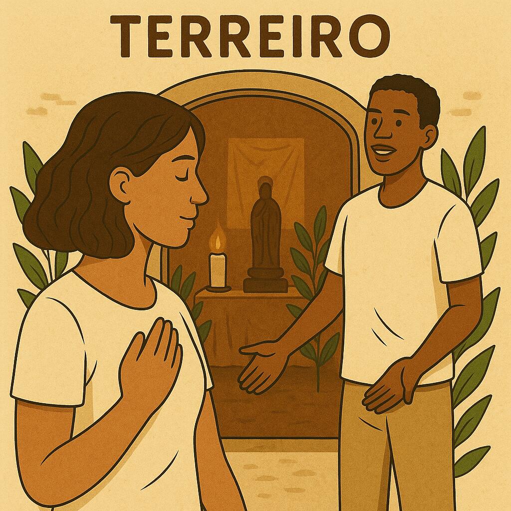 Posso ir ao terreiro mesmo sem ser médium?