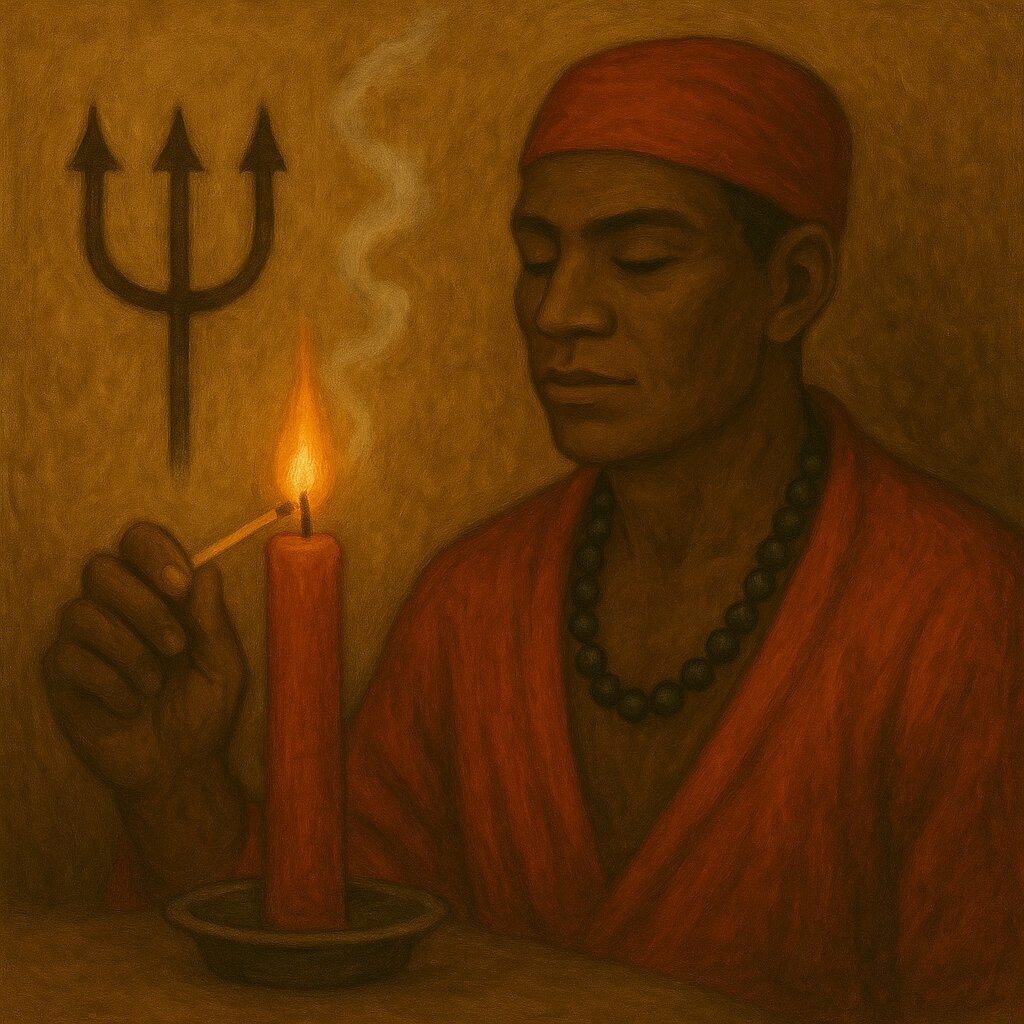 Posso acender vela pra Exu em casa?